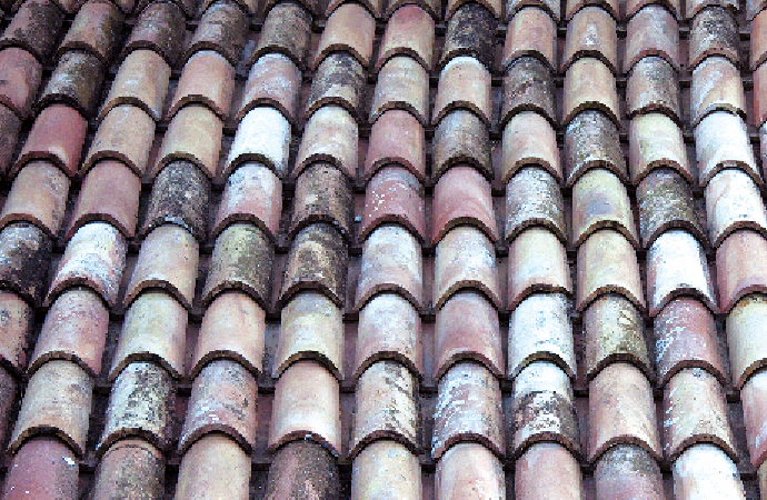 Photograph of artistic rooftop